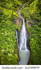 Beautiful waterfall in the rainforest. Waterfall view. Waterfall in rainforest. Rainforest waterfall