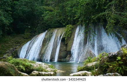 Beautiful Waterfall At Reach Falls Jamaica