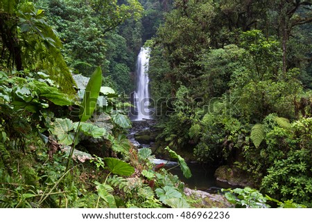 Similar – Image, Stock Photo Costa Rica waterfall