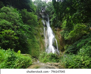 A Beautiful Waterfall In Vanuatu 