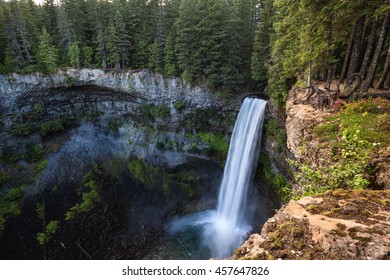 Beautiful waterfall viewed from the top. Taken in Brandywine Falls near Whistler, BC, Canada.