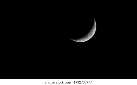 A Beautiful Waxing Crescent Moon