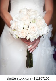 Beautiful Wedding Bouquet In Hands Of The Bride