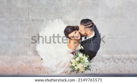 beautiful wedding couple - love
