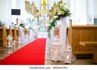 Beautiful Wedding Decoration In The Church
