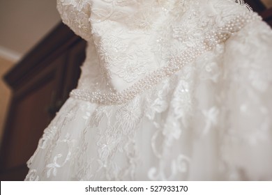 Beautiful Wedding Dress On The Rack