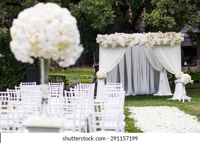 Beautiful wedding set up. Wedding ceremony 