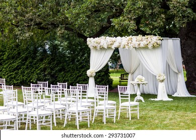 Beautiful wedding set up. Wedding ceremony 