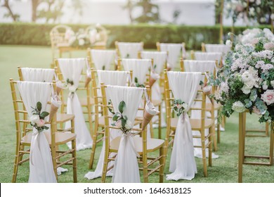 beautiful Wedding setting on the garden with sunny at Phuket Thailand - Powered by Shutterstock