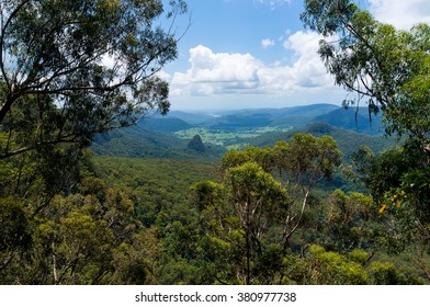 Beautiful Wet Tropical Rainforest Aerial View. Hiking In Rainforest. Adventure Rainforest, Lamington National Park, Queensland, Australia