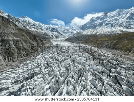 Beautiful White glacier with 