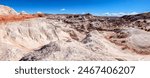 Beautiful white sandstone mixed with red rock surrounding the Toadstool Hoodoos in Kanab Utah Grand Staircase-Escalante National Monument make for a very scenic panorama.