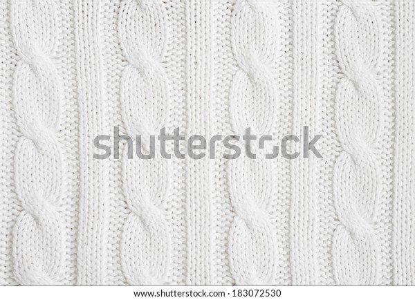 Beautiful White Wool Hand Knit Patterns Stock Photo Edit