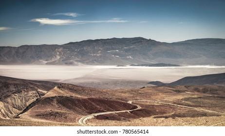 Beautiful Wide Open Vista Of The Death Valley National Park From Father Crowley Vista Point In Summer (California) - Horizontal