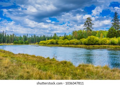 Beautiful And Wild Deschutes River In Oregon