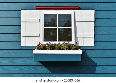 Beautiful window with flower box.