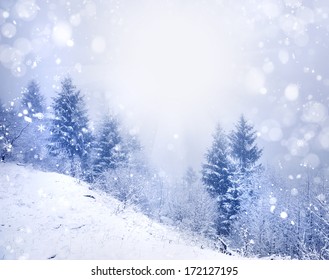 Beautiful winter landscape with snow covered trees - Shutterstock ID 172127195