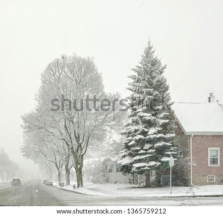 Similar – Snowy road Subdued colour