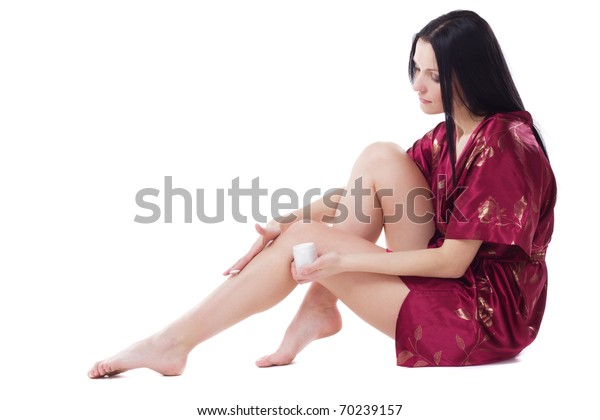 Beautiful Woman Applying Body Cream On Stock Photo (Edit Now) 70239157