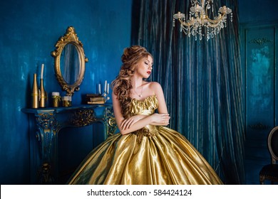 Beautiful Woman In A Ball Gown
