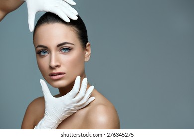 Beautiful Woman before Plastic Surgery Operation Cosmetology. Beauty Face
