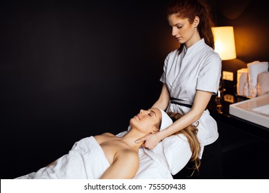 Beautiful Woman Enjoying Massage Stock Photo Shutterstock