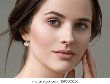 Beautiful Woman Face Close Up