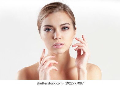 Beautiful Woman Face Close Up Portrait