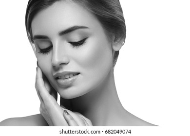 Beautiful Woman Face Close Female Girl Stock Photo 682049074 | Shutterstock