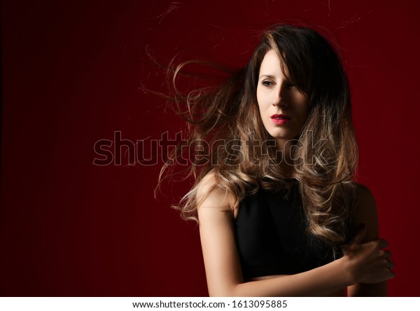 Beautiful Woman Fashion Art Studio Portrait Stock Photo Edit Now
