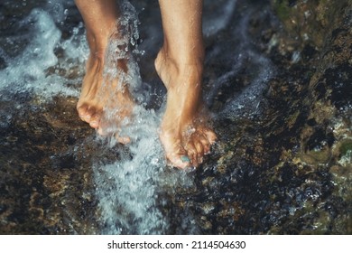 Beautiful Woman Feet Water Stock Photo 2114504630 | Shutterstock