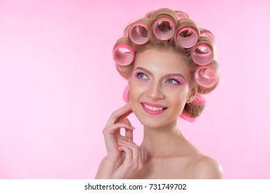 Ladies Curly Roller Hair Fish Wife Wig Hair Dresser Retro Housewife Curlers