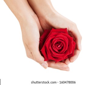 Beautiful Woman Hand Holding Isolated On Stock Photo (Edit Now) 160478042