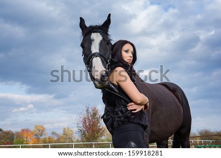 Beautiful woman with horse