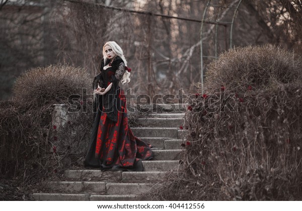 Beautiful Woman Long Blonde Hair Old Stock Photo Edit Now