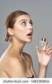 Beautiful Woman Naked Shoulders Parfum Charm Fragrance