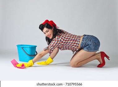 Sexy Housewife Cleaning Images Stock Photos Vectors Shutterstock