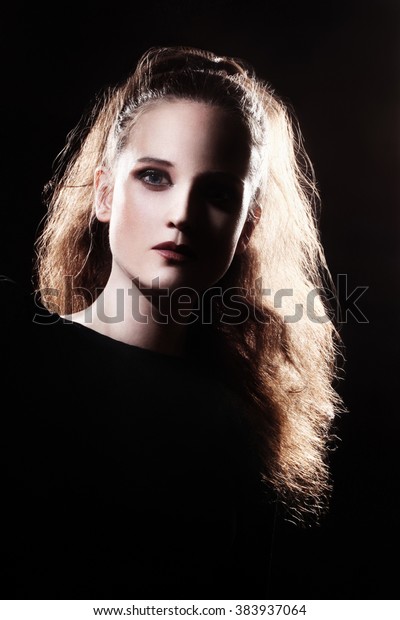 Beautiful Woman Portrait Long Thick Hair Stock Photo Edit Now
