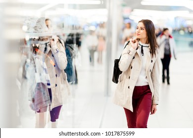 Beautiful Woman Shopping Clothes