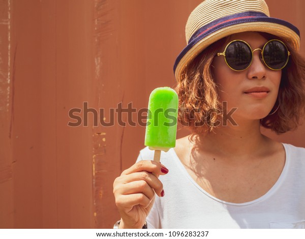 Beautiful Woman Short Hair Wearing White Stock Photo Edit Now