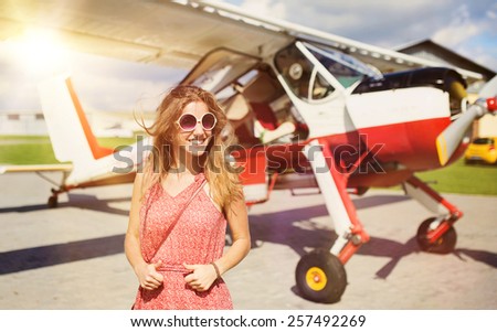 Similar – Image, Stock Photo A vintage aircraft in an airport