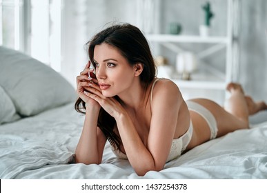 Beautiful Woman Underwear Laying On Bed Stock Photo Shutterstock