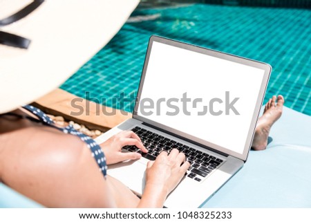 Similar – #A# working by the pool 1