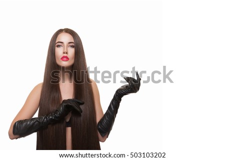 Beautiful Woman Without Clothes Girl Showing Empty Space On The Open Hand Proposing A Beautiful Woman Without Clothes Girl Showing Empty Space On The Open Hand Proposing A