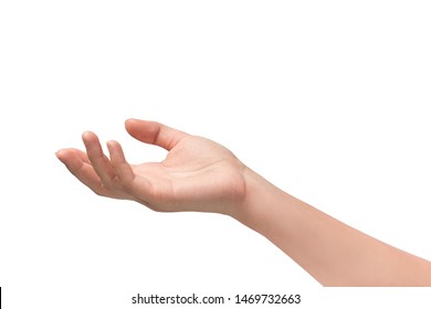 beautiful woman's hand isolated on white background