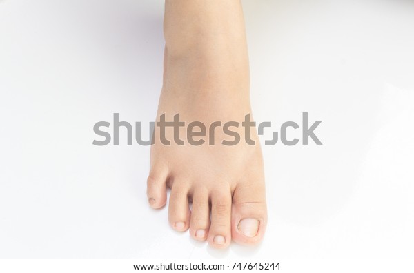 Beautiful Women Feet On White Background Stock Photo 747645244 ...