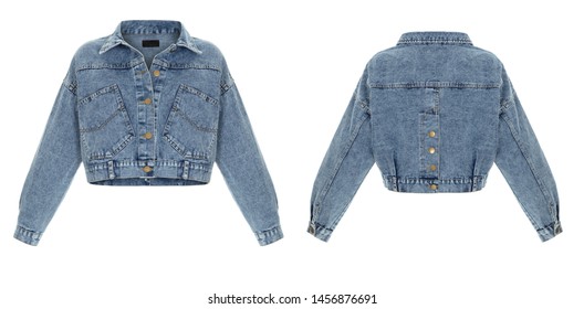 short blue jean jacket