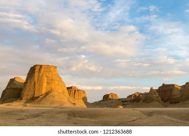 Beautiful Xinjiang Ghost City In Sunset, Karamay, China