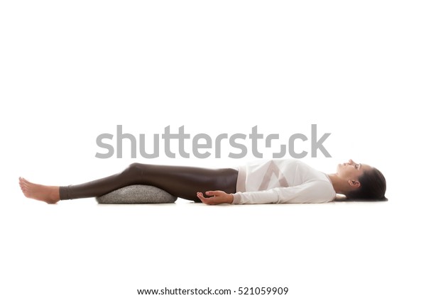 Beautiful Yoga Girl On White Background Stock Photo Edit Now 521059909
