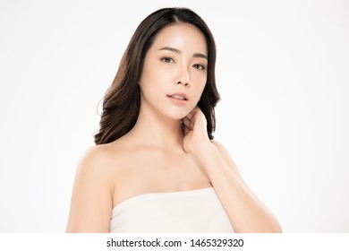 Beautiful Young Asian Woman with Clean Fresh Skin. Face care, Facial treatment, Cosmetology, beauty and spa, - Shutterstock ID 1465329320